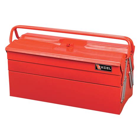 excel tb122b red 5 tray cantilever metal tool box red|Excel TB122B .